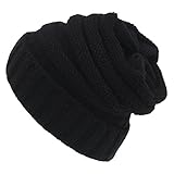 LAKALA Trendy Warm Oversized Chunky Soft Oversized Cable Knit Slouchy Beanie