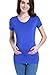 SUIEK Maternity Nursing Shirt Tops Tank For Breastfeeding (Medium, Blue)