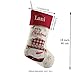 WEWILL Express Set of 3, 18'' Personalized Christmas Stockings with Embroidery Technology Xmas Stockings for Family Kids