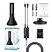 [2019 Upgraded Version] Amplified HD Digital TV Antenna, 130+Miles Long-Range Reception Indoor HDTV Antenna with Amplifier, Support 4K 1080P VHF UHF TV Channels, Works for Fire tv Stick