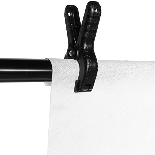 Slow Dolphin Heavy Duty Spring Clamps Clip 4.5 Inch for Muslin/Paper Photo Studio Backdrops Background-6 Pack(Black)