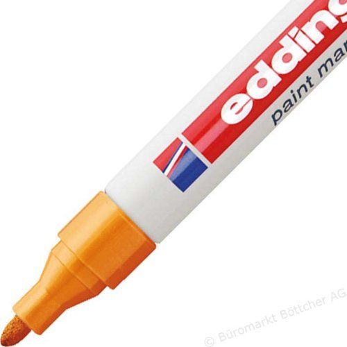 EDDING 750 PAINT MARKER - ORANGE - Bullet Tip (Pack of 10)