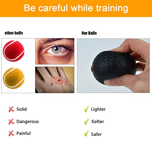 SUMERSHA Boxing Reflex Ball, 2 Difficulty Level Boxing Ball with Headband Improving Speed Reactions Hand Eye Coordination Boxing Punch Equipment