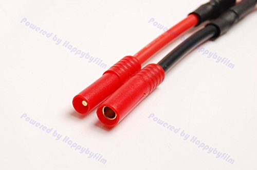 Pack(3) 4MM Parallel Charge Adapter 12awg Wire Heavy Duty for RC Turnigy HXT