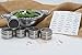 SUPERIOR QUALITY Magnetic Spice Tins; Recently IMPROVED MAGNET STRENGTH for Securing to Metallic Surface; 12-Pack Spice Jar Organizers; Spice Container Set; Free Condiment Labels