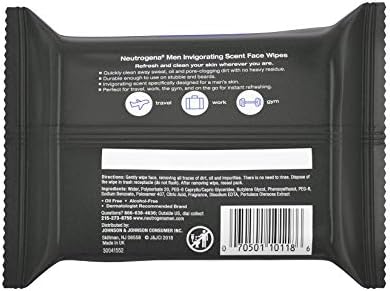 neutrogena men invigorating scent face wipes