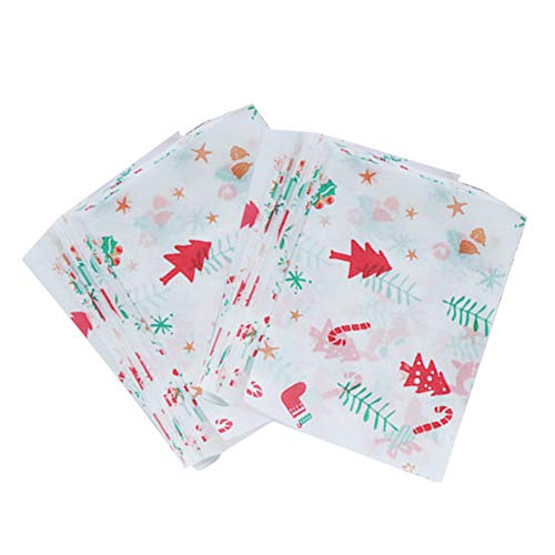 Wax Paper 500 Pcs Christmas Candy Food Wrapping Paper,Cake Wrappers,Chocolate,Caramel Lollipop Nougat Twisting Wax Paper,Candy Wrapping Paper for Christmas Xmas Crafting Cheese,4.82x 3.54inches - Thumbnail 4
