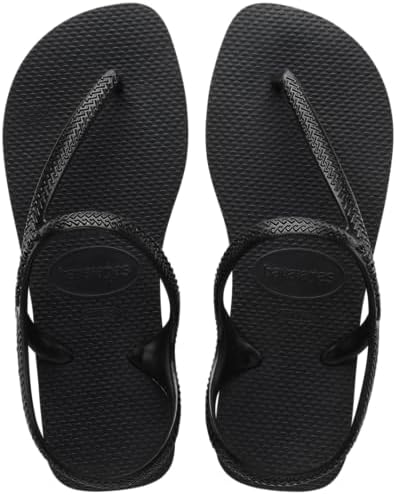 Amazon.com | Havaianas Unisex Flip-Flops, Black, 5-6 US Women