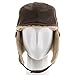 ULTRAFINO Best Pilot Trooper Aviator Cap Faux Leather Hat Ushanka Trapper Winter
