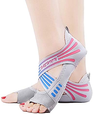 Ladovin Yoga Socks Women Toeless Anti-skid Socks for Pilates Barre Ballet Bikram Workout, US Size 6.5-7.5