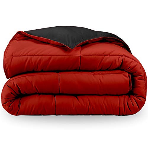 image for Bare Home Reversible Comforter - Full/Queen - Goose Down Alternative -