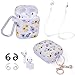 Case - Airspo 7 in 1 Accessories Set Compatible with 1 & 2 Protective Silicone Cover Floral Print Cute Case (Yellow Flower)