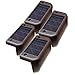 Maxsa 47332 Solar Powered Weatherproof Dusk to Dawn Lights for Steps, Decks, and Railings (4-Pack), Brown
