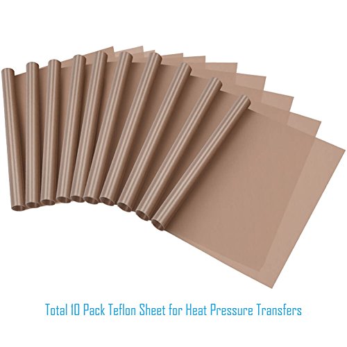 Selizo 10 Pack PTFE Teflon Sheet for Heat Press 16" x 24" Non Stick