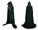 TULIPTREND Unisex Hooded Cloak Cosplay Costume Party Cape, Medium, Hunter Green