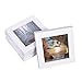 4Pcs 4x4 Real Glass Wood Frame White Square , Fit Family Pictures 4x4