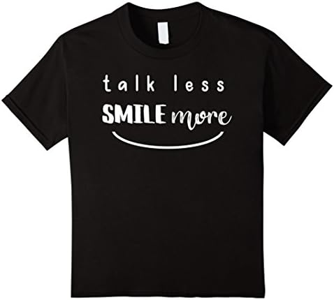 unisex-child Talk Less Smile More Tee hilarious shirts gifts Inspiration 12 Black