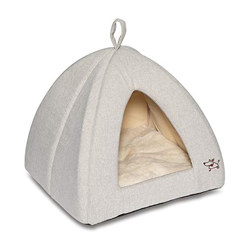 Pet Tent Soft Bed for Dog and Cat by Best Pet Supplies Sand Linen