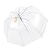Topwedding Women's Dome Clear Transparent Automatic Rain Umbrella Parasol for Favor