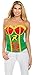 Secret Wishes DC Comics Justice League Superhero Style Adult Corset Top with Logo Wonder Woman, Red, Large