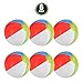 Kidsco 6 Pack Inflatable Beach Balls - 12 Inch, Rainbow Colored - For Swimming Pools, Pool Party, Playing, Volleyball, Beach, Ocean, Kids, & Adults