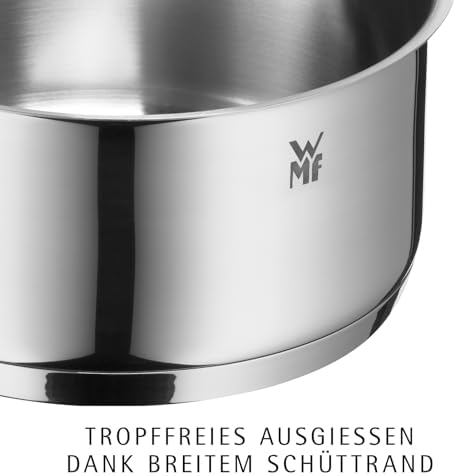 Diadem Plus Kochtopf Induktion 24 cm – 6,5 l großer Fleischtopf aus Cromargan Edelstahl mit Glasdeckel, hohem Rand, spülmaschinenfest, langlebig und unbeschichtet für gesunde, leckere Mahlzeiten