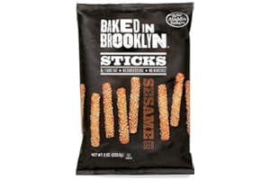 Baked in Brooklyn Sesame Seed Breadsticks & Pita Chips 8oz. (Sesame)