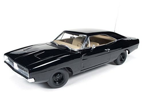 1969 Dodge Charger Black Happy Birthday General Lee 1/18 by Autoworld AWSS110