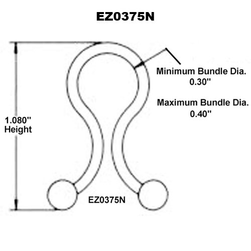 Tach-It EZ0375N EZ Twist Lock Closes to 3/8" Diameter (Pack of 1000)