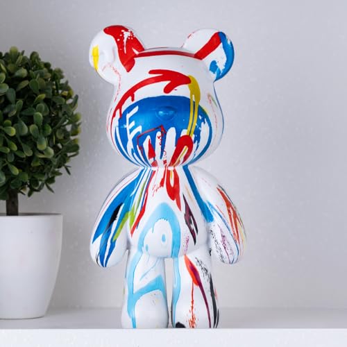 Coniuty - Bear Statue, Resin Animal Figurine, Home Decor, Art Figure for Office, Living Room, Bedroom, Book Shelf, TV Cabinet, Desk (Modern Decoration)