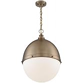 Nuvo Ronan-1 Light Large Pendant in Vintage Style-17.5 Inches Wide by 24.63 Inches High-Burnished Brass Finish -Traditiona