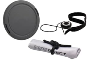 DIGITAL NC Lens Cap Side Pinch (77mm) + Lens Cap Holder + Nwv Direct Microfiber Cleaning Cloth for Canon Zoom Telephoto EF 100-400mm f/4.5-5.6L is USM