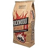 Rockwood Natural Lump Charcoal – Premium Oak, Hickory & Cherry Hardwood Blend for High-Heat Grilling & Slow Smoking – Compatible with Kettle & Kamado Grills, Clean Burning, Made in USA – 20lbs (1pk)
