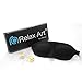 Relax Art Sleep Mask, Soft Silk Lightweight & Comfortable Eye Masks with 2 Free Ear Plugs