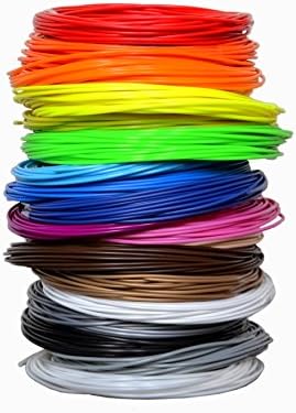 Premium PLA 3D Filament for 3D Printer &amp; 3D Pen | 660 Linear Feet | 1.75 mm diameter | 20 Colors | Rolls Measure 33 Feet Each | Arts and Crafts Materials