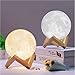 Engraved Moon Lamp Night Light - Brave & Smart Moon Light with Touch Control Brightness - from Mom/Dad to Daughter (B - from Dad)