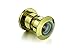 TOGU TG3828YG-PVD UL Listed Solid Brass HD Glass Lens 220-degree Door Viewer Peephole with Heavy Duty Privacy Cover for 1-3/5