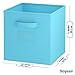 Royexe - Storage Cubes - (Set Of 6) Storage Baskets | Features Dual Handles & Label Window with 10 Label Cards | Cube Storage Bins | Foldable Fabric Closet Shelf Organizer (Blue)