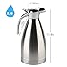 HOMKO Insulated Coffee Carafe - 68 oz Stainless Steel Thermal Carafe Coffee / 12 cup Thermal Pitcher / 12 Hour Heat Retention (Silver)