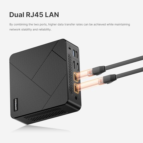 origimagic C4 Air Mini PC, Ryzen 5 3500U, RAM 8 GB DDR4 2400MHz, SSD 256 GB + Ranura NVMe PCIe 3.0, Gráfica Vega 8, 3 Pantallas 4K, WiFi 5/BT 5.0, Mini PC para Oficina, Negocios y hogar