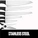Gorilla Grip Original Premium Knife Block 7 Piece Set, Stainless Steel Blades, Includes Durable Kitchen Knives, Scissors and Stylish Block, Cutlery for Home Chef and Professional Cutting Needs, Black