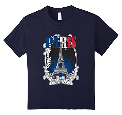 Kids T-Shirt, Paris, Eiffel Tower, France 8 Navy