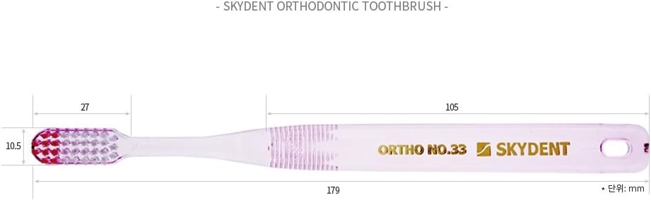 Sky Orthodontic Toothbrushes[2 Packs] V Trim Cleaning for Braces Wires Brackets (Ortho NO.33 Soft): Health & Personal Care