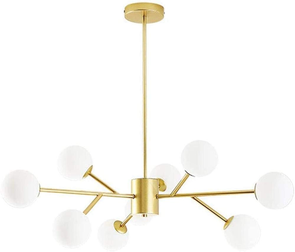 Sputnik Modern Chandelier 12 Lichter Satin Messing verstellbare