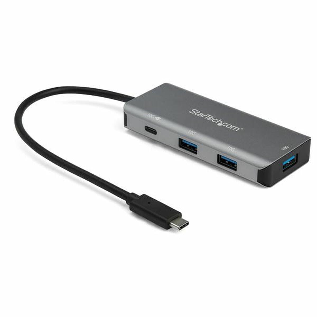 StarTech.com 4 Port USB C Hub (10Gbps) to 3x USB-A & 1x USB-C - 100W Power Delivery Passthrough Charging - Portable USB 3.1 Gen 2/USB 3.2 Gen 2 Type C Laptop Adapter - Works w/ TB3 (HB31C3A1CPD3)