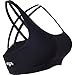 Women's Extra Support Yoga Crossfit Gym Sports Bra (Large, Black)