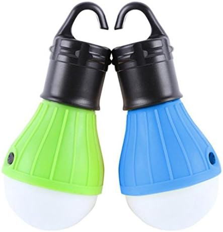 Yeefant 2 Combination Set Outdoor Emergency Lamp LED Camping Hiking Tent Fishing Lantern Hanging Light Tent,4.72 x 2.09 Inch,Green and Blue