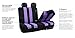 FH Group Car Seat Cover Full Set Striking Striped Purple Black Car Seat Covers with Front Seat Covers and Rear Split Bench Car Seat Cover Universal Fit Interior Accessories for Cars Trucks and SUVs