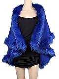 Womens Faux Fur Cape Coats Dress Plus Size