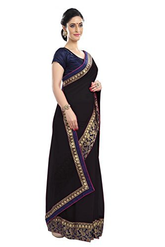 shree women's georgette saree with blouse piece (306)